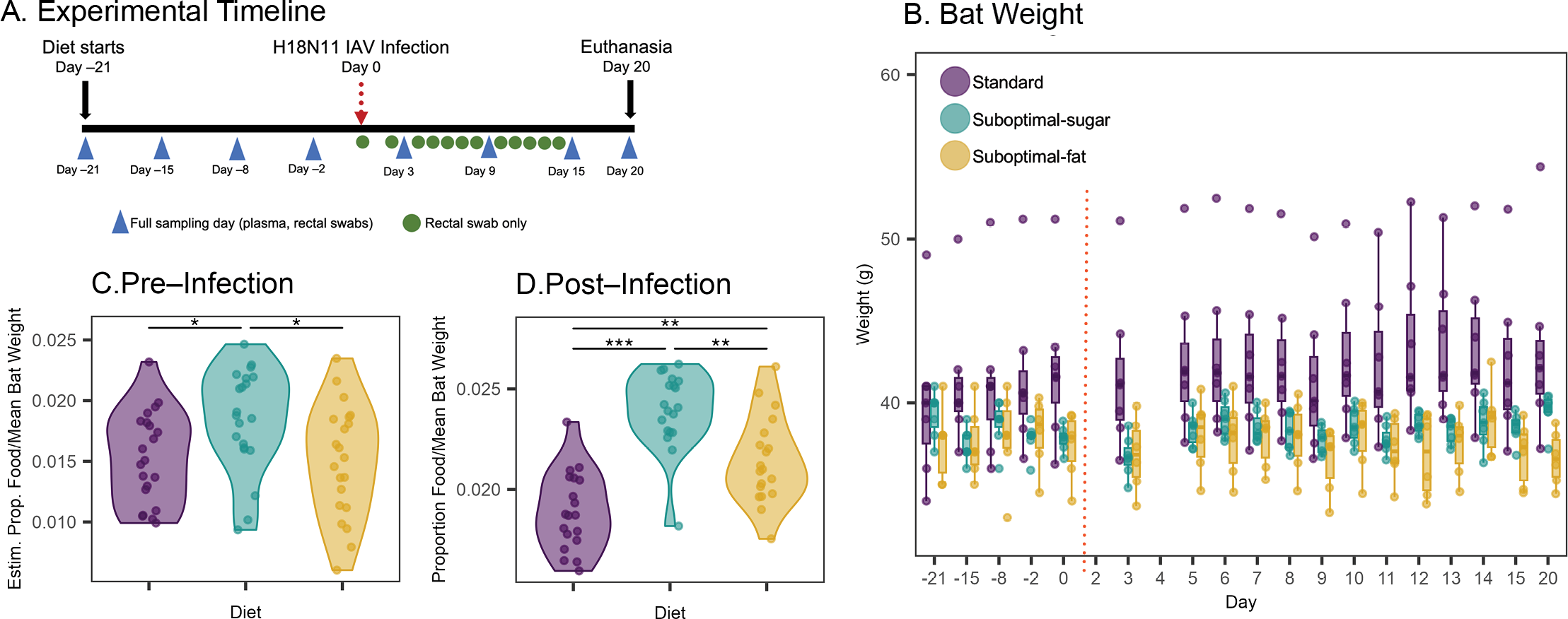 Diet and viral shedding figure